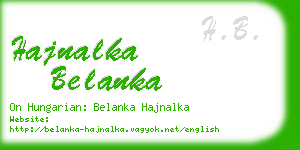 hajnalka belanka business card